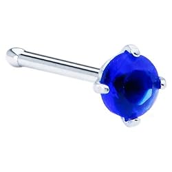 Sapphire Blue Cubic Zirconia Nose Bone