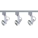 Royal Pacific 7956WH Line Voltage 4-Foot 1 Floating Feed, 3 50-Watt GU10 Gimbal Ring Heads Straight Track Light Pack, White Finish