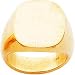 14K Gold Mens Signet Ring Sz 10