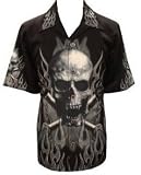 New Wrench Head Flames Biker Shirt, Dragonfly