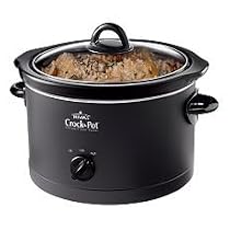 Rival SCR450-B 4.5 Qt Round Crock Pot Slow Cooker, Black