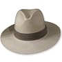 New AUTHENTIC FEDORA Panama Straw Hat KHAKI BAND
