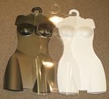 Set of 10 Body Form/Forms, Ladies Torso/Store Display Plastic Hangers/Clear