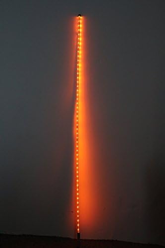 Luxpart 6ft Whip LED Lighted Orang Whip Led w/ Flag Atv Utv Off Road Sand Dunes LED Lighted Whip (Orang)