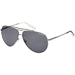Tommy Hilfiger 1006/S Adult Polarized Outdoor Sunglasses - Semi Matte Dark Ruthenium/Smoke