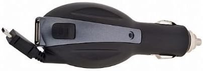 High Quality (Tangle Free) Retractable Car Charger Adapter for Logitech Galaxy S5 Battery Case w/USB Dual Charge Functionality