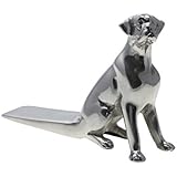 Decorative Dog Door Stopper by Comfify | Hand-Cast Aluminum Door Stopper Wedge, with Anti-Scratch Felt Bottom | Adorable Vintage Style, Ultra-Polished Finish (Dog AL-1507-11)