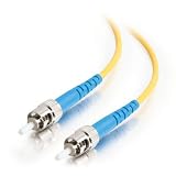Cables To Go 34746 ST/ST Simplex 9/125 Single-Mode Fiber Patch Cable (20 Meters, Yellow)