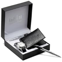 Manhattan Men's Notepad, Pen and Watch Set #CM304139CRDW