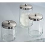 SAVE $0.4 - Small Apothecary Jar (Stainless Steel) (4 1/4"H x 3 1/2"Diameter) $8.59