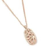 14K Rose Gold Diamond Organic Oval Pendant w/ Chain