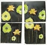 LINK DIRECT 4 Piece Floral Metal Wall Plaque