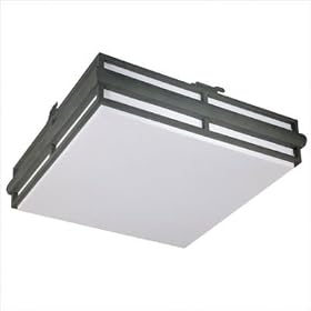 New Fluorescent Square Flush Mount in Bronze Florentine by Thomas Lighting