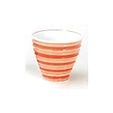 ライン彫り 軽量湯呑(赤) 【湯呑 有田焼】 【3個組】