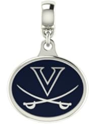 Virginia Cavaliers Drop Charm Fits Most European Style Bracelets Including Chamilia, Biagi, Zable, Troll and More. High Quality Bead in Stock for Immediate Shipping