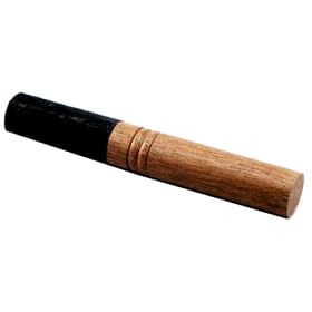 Tibetan Buddhist Singing Bowl Black Leather-Wrapped Striker, Puja