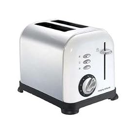 Morphy Richards 44325 2 Slice Accents Dove White - Chrome Buttons