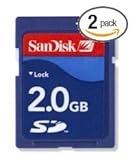Sandisk 2-PACK: 2GB SD Secure Digital Card (SDSDB-2048-A10, Retail Packages)