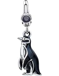 Enamel Penguin Charm in Sterling Silver