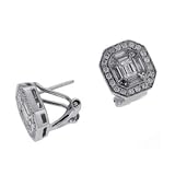 14k White 1.5 Ct Diamond Earrings