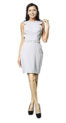 A-line Cocktail Knee Length Short Beaded Jeweled Lace High-Neck Satin Evening Dress/Prom Dress/Wedding Party Dress  With a Sash 