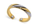 New Two Tone Polished Finish 4 mm Magnetic Toerings