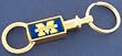 University of Michigan Gold Tone Valet Keychain