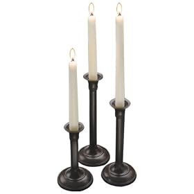 Buy Biedermann & Sons Column Taper Candle Holders, Set of 3, Antique Finish, 6-Inch, 8-1 4-Inch,... by Biedermann & Sons now!