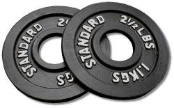 Pair 2-1/2 lb. Cast Iron Olympic Plates