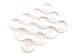 50 CleverDelights 14mm Round Glass Cabochons - 9/16