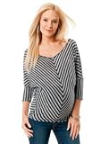 A Pea in the Pod Collection: Velvet 3/4 Sleeve Boat Neck Dolman Sleeve Maternity T Shirt