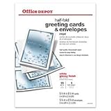 UPC 735854980382 product image for Office Depot(R) Brand Premium Greeting Cards, Half-Fold Glossy, 8 1/2In. X 11In. | upcitemdb.com