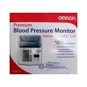 Omron Blood Pressure Monitor HEM-775 Premium Automatic with ComFit Cuff Patented IntelliSense� Technology - Detects Morning Hypertension