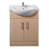 550mm Rigid Beech Vanity Unit With Ceramic Basin