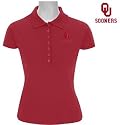 NCAA Oklahoma Sooners Ladies Cabernet Red Remarkable Short Sleeve Polo