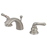 Kingston Brass KB958+ Magellan II 4-Inch to 8-Inch Mini Widespread Lavatory Faucet with Metal lever 