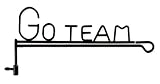 Go Team! Garden Size Flag Pole