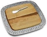 Wilton Armetale 377584 Laurelberry Square Serving Tray with Cheeseboard 14-in.