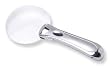 Carson Optical Lighted Chrome LED-Lighted Acrylic Rimless 2x Hand Magnifier with batteries & gift box