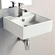ELANTI EC9868 Porcelain White Wall-Mounted Square Sink