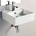 ELANTI EC9868 Porcelain White Wall-Mounted Square Sink