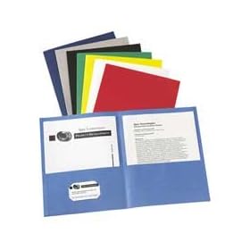 Avery 47993 - Two-Pocket Portfolio, Embossed Paper, 30-Sheet Capacity, Assorted Colors, 25/BX-AVE47993