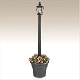 Cambridge Plug-In Outdoor Post Lantern with Planter Lamp Finish: Black