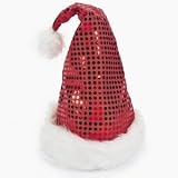 Adult Red Sequin Santa Claus Hat