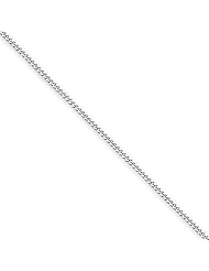 1.5mm, 14 Karat White Gold, Curb Chain - 20 inch