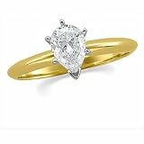 Pear Diamond Solitaire Engagement Ring 14k White-Gold ( 2 Ct I SI2 EGLUSA Certified)