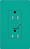 Lutron SCR-15-GFTR-TQ Satin Colors 15A GFTR Electrical Socket Receptacle, Turquoise by Lutron [並行輸入品