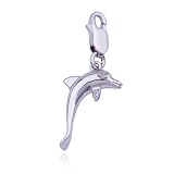 Sterling Silver Diamond-Accent Dolphin  Charm