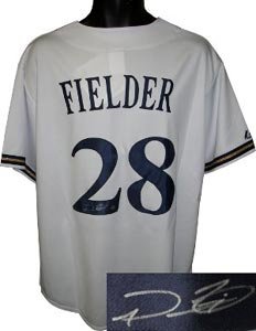 Prince Fielder Signed Milwaukee Brewers White Majestic Jersey