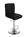 ACME 96012 Set of 2 Gaylord Barstool with Adjustable Lift, Black